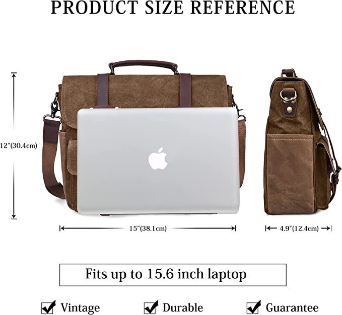 NUBILY Ledertasche Laptop Tasche - Messenger-Bags